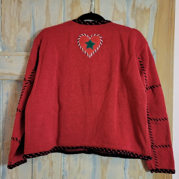 L| Red Xmas Cardigan - Picture 3 of 7